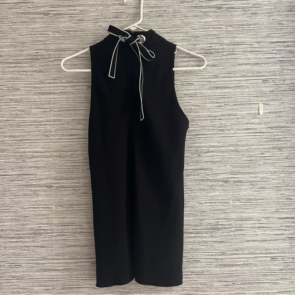 Proenza Schouler Crepe Mock-Turtleneck Blouse in Black Size: 4